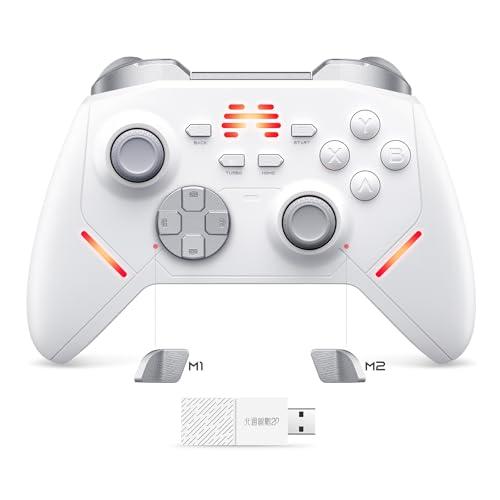 BEITONG KP20 Wireless Gaming Controller with TMR Joysitck, Hall Effect Linear Triggers, Enhanced Mechanical Keys, 3 Programmable Keys,1000Hz Polling Rate, Vibration Feedback for PC, Switch, Android