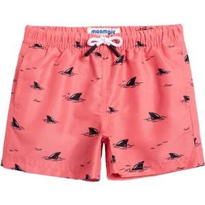 maamgic Boys Swim Trunks Toddler Swim Shorts Little Boys Bathing Suit Swimsuit Toddler Boy Swimwear (14-16 Years, Pink Black Whale)