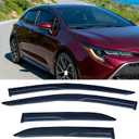 Tape-on Rain Guards Wind Deflectors for Toyota Corolla Hatchback 2019-2026,Front & Rear Window Vent Visors,4 Piece Set,Smoke Tint