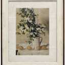 razliubit Vintage Framed Flower Wall Art Prints, Replaceable Wall Decors for Room Aesthtic, Small Framed Artwork Oil Painting for Bedroom Bathroom Kitchen Office Decor(10"x12")