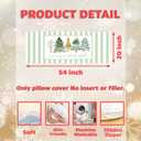 Green Christmas Tree 20x54 Body Pillow Cover, Preppy Christmas Decor, Merry and Bright Winter Xmas Holiday Long Body Pillowcase Hugging Pillow Covers for Adults Women Men Kids