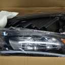 Halogen Headlights Assembly for 2014 2015 Ki-a Optima, Driver & Passenger side Headlamps with Bulbs Clear Lens Black Housing Amber Reflector, 1 Pair