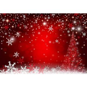 10X8ft Soft Fabric Winter Red and Christmas Tree Backdrop for Photography Snowflake Bokeh Photo Background Banner Studio Props Christmas Party Decorations Supplies (10ft by 8ft)