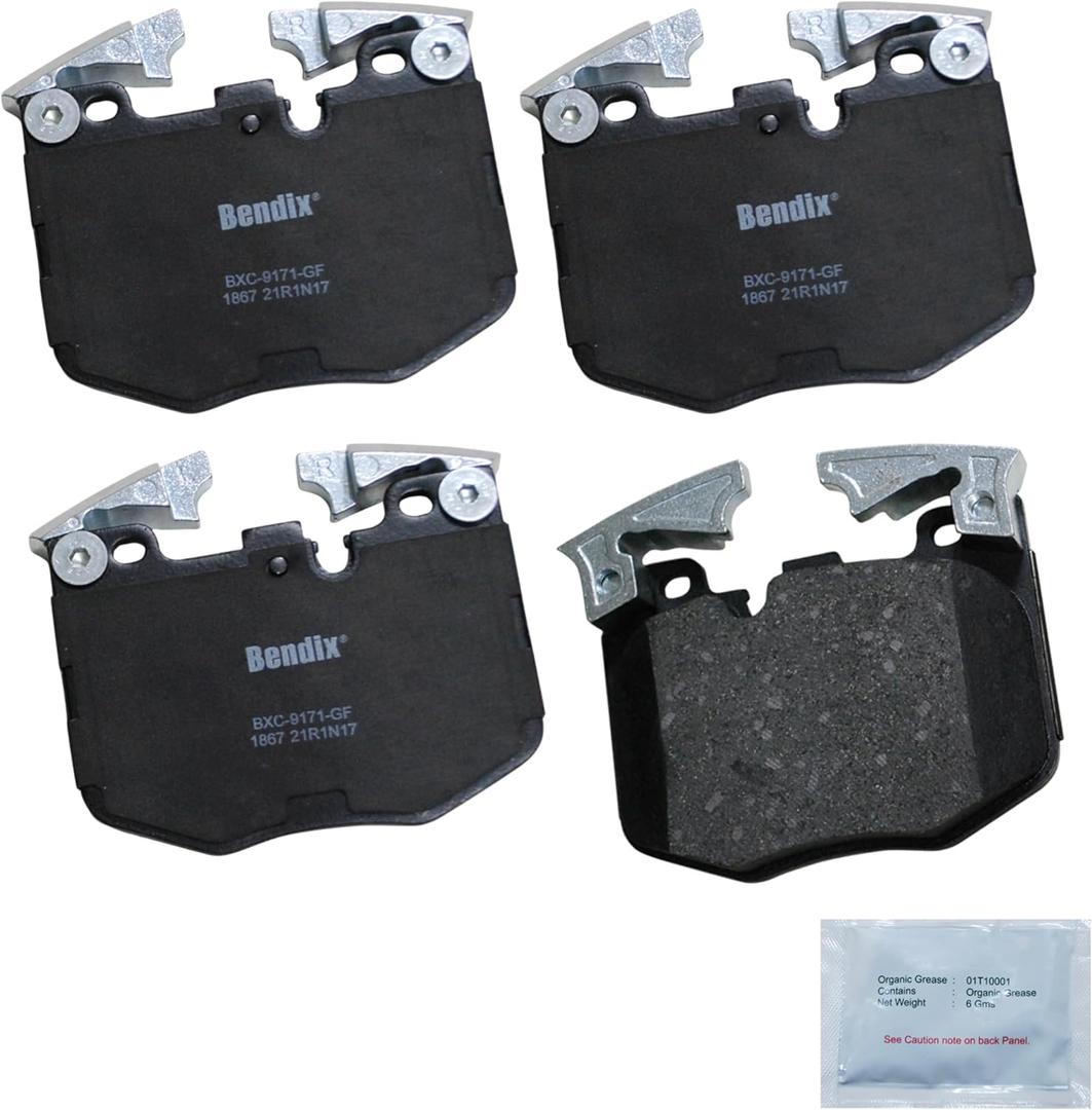 Bendix Priority1 CFC1867 Ceramic Front Brake Pads fits select BMW 230i, 330e, 330i, 430i, 530e, 530i, 540d, 540i, 640i, 740e, 740i, i4, iX, M240i, M340i, M440i, X3, X4, X5, X7, Z4, Toyota GR Supra
