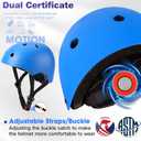 2 x Toddler Kids Bike Helmet Set - Adjustable Cycling Helmet with Knee, Elbow Pads & Wrist Guards Sport Protective Gear Little Kid, Small: 20.1"-21.2"/51-54cm