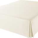 Amazon Basics Lightweight Pleated Dust Ruffle Bed Skirt, Wrinkle & Fade Resistant, Machine Washable, Full, Beige