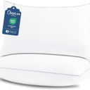 CozyLux Pillows Queen Size Set of 2, Hotel Quality Bed Pillows for Sleeping 2 Pack, Cooling Pillows for Side Back and Stomach Sleepers, Down Alternative Luxury Soft Supportive Fluffy Pillows (18x28)