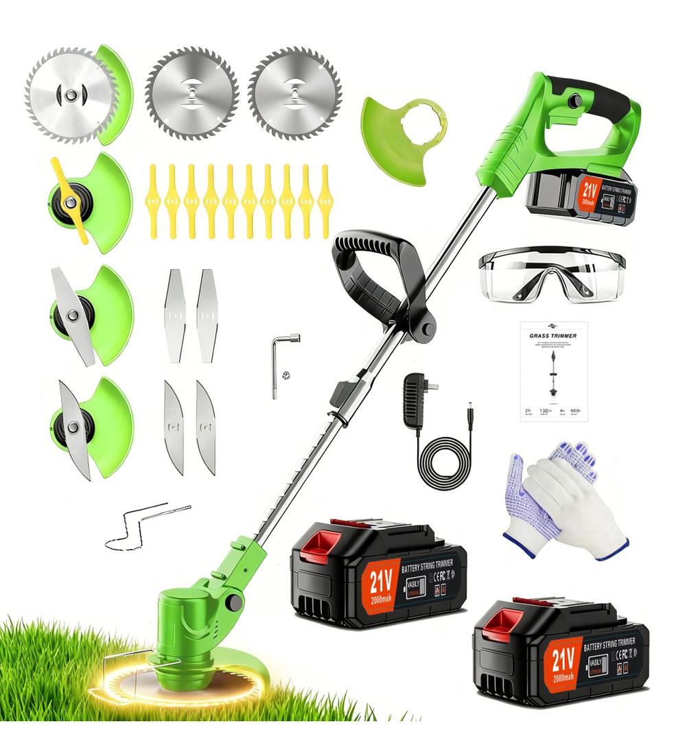 Cordless Weed Wacker-Electric Weed Wacker 3-in-1 Stringless Lightweight Weed Trimmer/Edger/Grass Cutter, All-in-One Tool for Yard Maintenance Must Haves,Yard Maintenance Must Haves