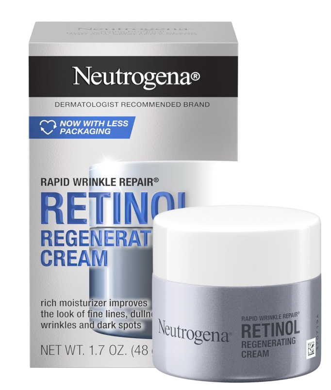 Neutrogena Rapid Wrinkle Repair Retinol Face Moisturizer, AntiAging Face Cream with Retinol & Hyaluronic Acid, 1.7 oz + Trial Size Hydro Boost Facial Cleanser, 0.5 fl. oz