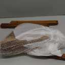 IBosins 16in Shower Foot Rest Corner Shower Stool for Shaving Legs with Storage Shelf Small Bench for Inside Shower to Sit on Bath Seat - Acacia Wood