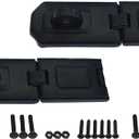 QCAA Extra Heavy Duty Concealed Safety Hasp, Flexible Link, with Hardened Staple, 6-1/4" Single Flexible, Black Coated, 2 Pack