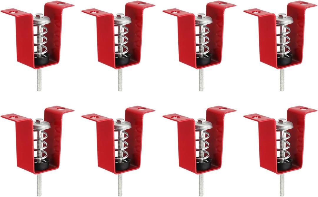 PATIKIL Ceiling Spring Vibration Isolator Hangers, 8 Pack 66lbs Mechanical Vibration Damping Mounts Anti Vibration for A/C Air Processor Bedroom Theater Studio,(HV) Red