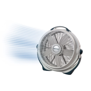 Lasko WindMachine 20" Large Floor Fan, with Pivoting Head for Whole Room Cooling, Portable Indoor 3-Speed Air Circulator, Gray, 3300