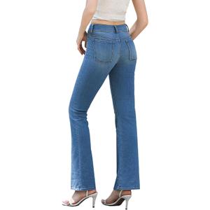 APUOR Bell Bottom Jeans for Women High Waisted Stretchy Bootcut Flared Jeans Soft Slim Fit Denim Pants Denim Blue 4s (Blue)