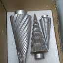 DN DECONATION Silver Christmas Tree Figurines Set of 3, Table Top Xmas Tree Decor with Glitter, Modern Pine & Swirl Design, Resin Christmas Trees for Mantel, Desk, Fireplace,Holiday Centerpiece