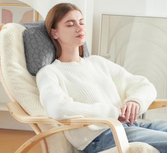 SUPA MODERN Adjustable Headrest Pillow for Recliners and Armchairs  NonSlip Cooling Shredded Memory Foam Cushion for Neck Support and Pain Relief