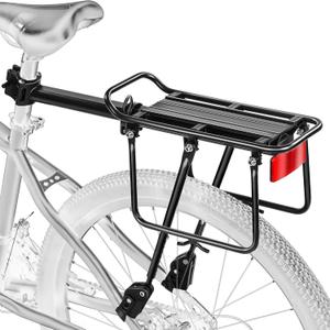 Rear Bike Rack,Bike Cargo Rack,Soft Hanging padLarge Size Protection Brackets and Reflective,Adjustable,Universal,Fit 24" to 29" Bike Frames,BCR09