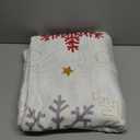 Christmas Throw Blanket Snowflake Couch Blanket Super Soft Flannel Throw Blanket Winter Plush Fuzzy Warm Bed Blanket Christmas Holiday Decor for Couch Bed 50"X60"