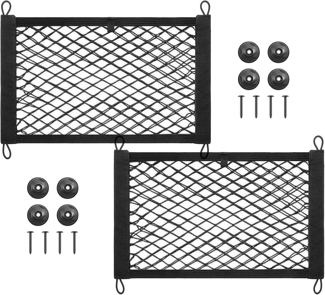 Small Cargo Net, RV Storage Mesh Net, Stretchable Cargo Pouches for Camper, Elastic Netting on Walls for Collecting Kids Toys (2)