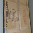 Slsy Illuminated LED Message Writing Board Erasable Neon Effect Menu Sign Board with 8 Makers, 12Colors Flashing Modes, Remote Control Message Board (28"X20")