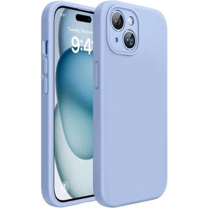 Miracase Compatible with iPhone 15 Plus Case, [Soft Anti-Scratch Microfiber Lining], Liquid Silicone Case Gel Rubber Shockproof Drop Protection Phone Case for iPhone 15 Plus (Clove Purple)
