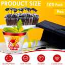 Yinder 100 Pcs Class of 2026 Celebration 9 oz Plastic Graduation Disposable Cups with Rim for Graduation Party Tableware Drinkware Drinking Tumbler Grad Graduate Party Supplies