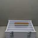 BFNN Free Standing Foldable Dog Gate, 16.5" High Step-Over Metal Short Pet Gate, Up to 96" Wide Puppy Fence for Stairs and Doorways, Indoor & Outdoor Use, No Drilling and No Assembly, White