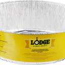 Lodge Silver 12 Inch Aluminum Foil Dutch Oven Liner - 100% Recyclable Dutch Oven Liner - Easy Camp Cooking Cleanup - 12 Pack