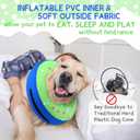 Supet Inflatable Dog Cone Collar Alternative After Surgery, Doggie Neck Donut Collar Recovery ECollar for Post Surgery, Soft Dog Cone for Small Puppies Cats