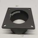 Solus S349 Pier Mount Adapter for 3" Post Top Light Fixtures, Durable Aluminum Surface Mount Base, Black