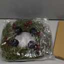 Unittype 5 Pieces Christmas Advent Wreath with Candles Holder Wreath Decor Christmas Advent Candles for Home Fireplace Church Xmas Centerpiece Table Decor(Stylish)