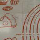 26x16 Inch Extra Thick Silicone Baking Mat with Measurements, Non-slip and Reusable - For Cookies, Bread, Pastry (Red)