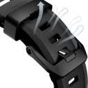 Rugged Silicone Bands Compatible with Apple Watch Ultra 3/2/1 Band 49mm 46mm 45mm, Durable Adventurous Sport Rubber Strap with Metal Clasp for iWatch Series 11 10 9 8 7 SE(Black, 42mm/44mm/45mm/46mm/49mm)