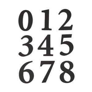 Hy-Ko Products MM-200B - Self Adhesive Molded Plastic Numbers 2.375" H - Black, 30 Pieces