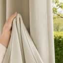 jinchan Chenille Blackout Curtains for Bedroom 96 Inches Long Soft Beige Thermal Living Room Curtains Luxury Farmhouse Room Darkening Window Drapes 2 Panels Thick Dining Room & Patio Curtains Back Tab