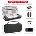 Growalleter Carrying Case Compatible with Nintendos Switch 2- Hard Shell Travel Case with 10 Game Cartridge Holders, Shockproof EVA Shell + Soft Inner Liner, Mesh Pocket for Accessories (Black)