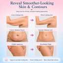 Lymphatic Drainage Massager, 4-in-1 Anti Cellulite Massage Tool with Microcurrent, Red Light, Heat & Vibration, Helps Reduce Cellulite, Stretch Marks & Puffiness, Body Sculpting Machine Pink & Blue