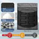 Double Sleeping Bag for Adults Machine Washable 2 Person Camping Sleeping Bag Queen Size Waterproof with Compression Sack for Cold Weather 3-4 Seasons, Flannel