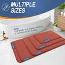 OLANLY Thick Memory Foam Bathroom Runner Rugs 44x24, Extra Soft Absorbent Long Bath Rug, Quick Dry Bath Mats, Non-Slip, Machine Washable Mat, Tub and Shower, Home Decor Accessories, Rustic Terracotta