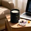 Deep Forest Gentle Scented Candles Set with Healing Crystals for Home Scented,Made of Plant Soy Wax 7oz,Relieve Stress,Balance Energy,Promote Love and Friendship,Attract Wealth