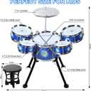 Drum Set for Toddlers 1-3 - Upgraded Kids Musical Toy for 3-5 Years Old Boys & Girls, Easy Assemble Instruments Gift for Birthday Xmas, Small