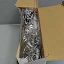 WDF 180 Pieces Silver Plastic Silverware - Silver Plastic Cutlery - Fancy Plastic Silverware Heavy Duty - 60 Forks 60 Knives 60 Spoons - Disposable Plastic Utensils Perfect for Party Wedding