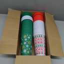 Ovveroche 24 Pcs Christmas Plastic Cups with Lids and Straws, 24 OZ Reusable Drinking Cups for Christmas Party Supplies Birthday Gift Juice Coffee Cold Drinks