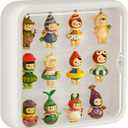 Clear Display Case for Figures,Wall-Mounted Doll Storage Box,Adjustable Display Stand Clear Acrylic Display Box with Door Dust and Moisture Proof Suitable for Lego Collectibles Action Figures Pop Mart