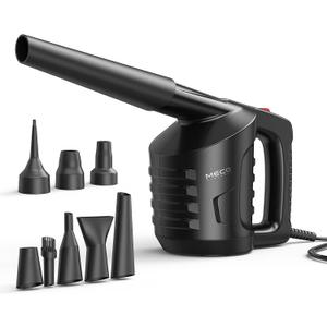 Compressed Air, MECO ELEVERDE 550 Watts Air Blower, 2 Gear Electric Air Duster for Computer, Keyboard, Printer, Duster Cleaner for dust, Crumbs, Replaces Compressed Canned Air for PC Cleaning Black