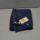 ebossy Women's Retro High Waisted Button Fly Flared Long Jean Skirts Pleated Flowy Swing A-line Denim Maxi Skirts (XXL, Blue)