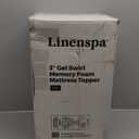 Linenspa 3 Inch Gel Swirl Memory Foam Mattress Topper  Cooling Gel Infused  Pressure Relieving Bed Topper - Mattress Pad  CertiPUR Certified - Full Size