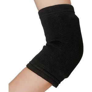 D&M Elbow Pad Sleeve, 12mm Thick pad, 1pc, Made in Japan, 737 (Large, Black)