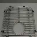 2Pack Stainless Steel Kitchen Sink Grid,13.2" x 11.6" x 1.2" Sink Protectors With Rear Drain Hole,Sink Rack for Bottom of Sink, Anti-rust Metal Sink Bottom Grid With 2Pack Sink Strainers