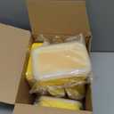 Nuogo 8 Pcs 1 Cup Silicone Freezer Containers with Lid Soup Freezer Molds Silicone Soup Containers Rectangle Trays Reusable Food Preserving Tray Ice Trays for Soups Sauces Stews (Yellow)